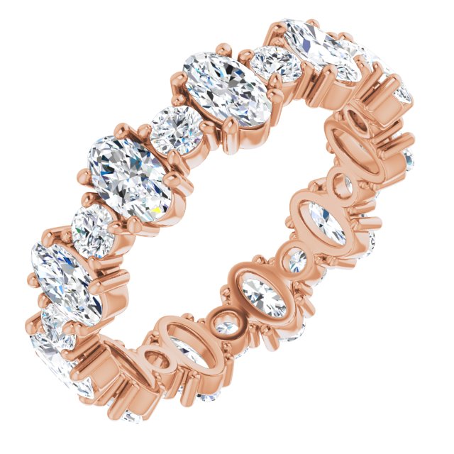 2.97 ct. Oval & Round Diamond Eternity Band-VIRABYANI